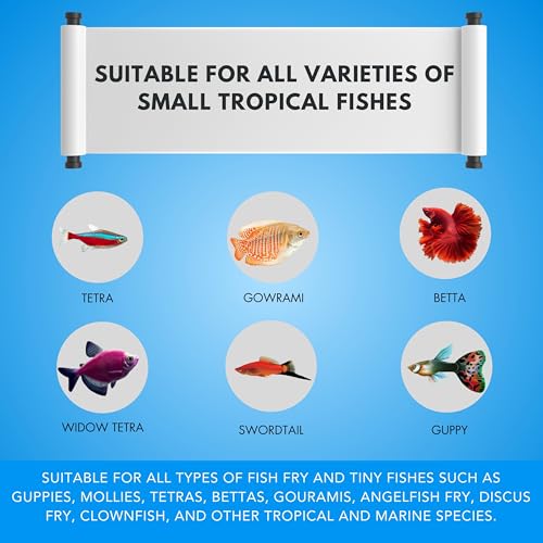 Image of Tropical Flakes 25g Fish Food with 52% Protein for Guppy,Betta Fish,Guppy Fries,Tetra and All Types of Tropical Fishes