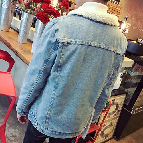Chaqueta de mezclilla gruesa con forro Sherpa para hombre miniatura 5