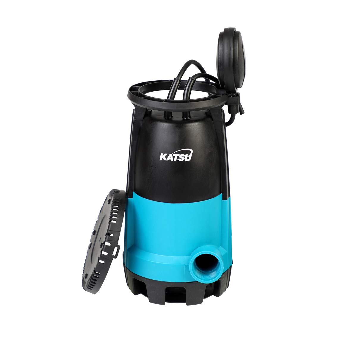 KATSU - Bomba sumergible profesional de 400 W para agua limpia y sucia con manguera de 10 metros de manguera de 1 pulgada y acoplador rápido con base intercambiable