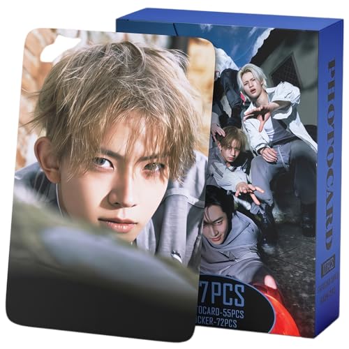 Yuto 127 PCS Album THE SIN : Vanish Photocards 55 PCS Lomo Cards Set 72 PCS Stickers Postcard Gift Merchandise for Boys and Girls (A)