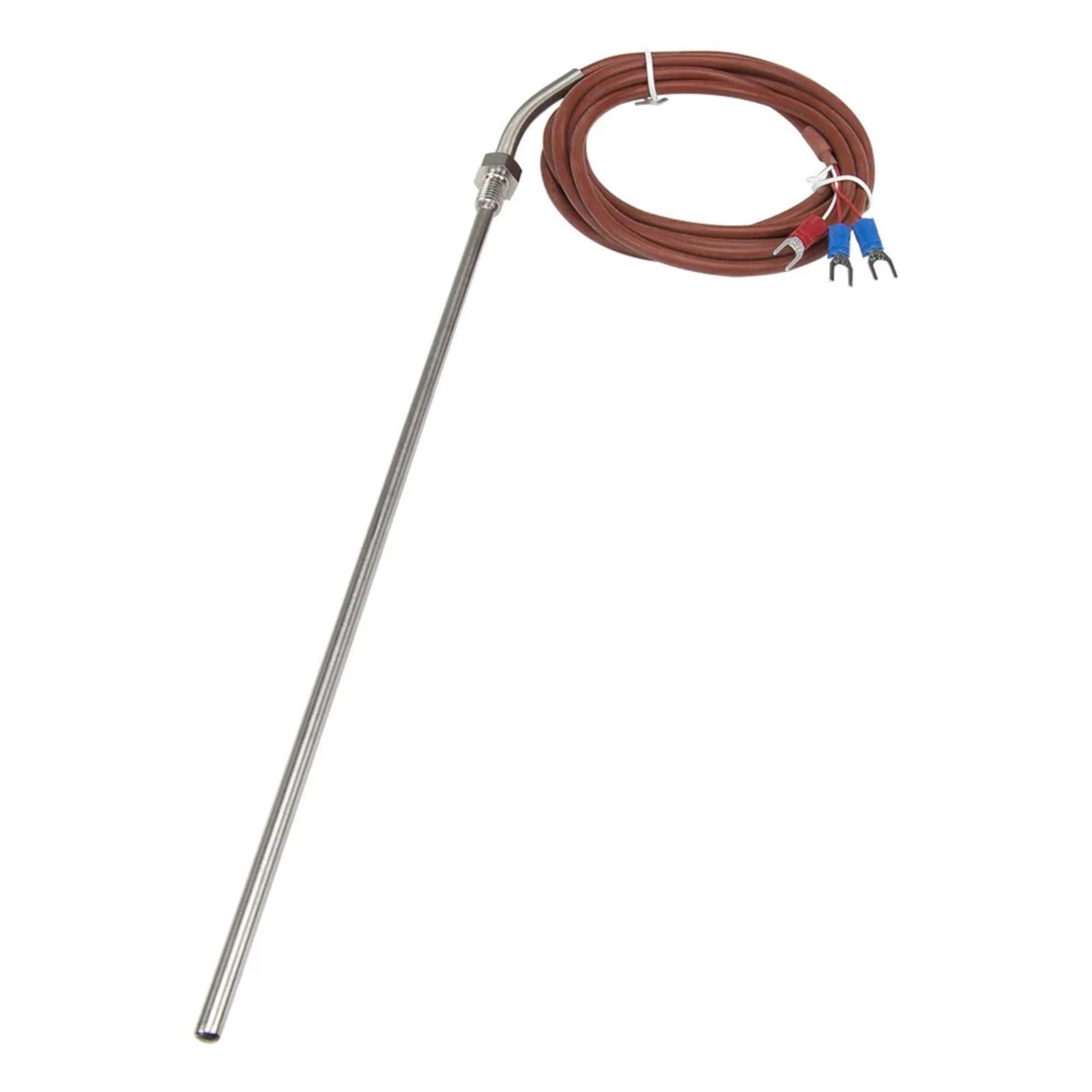 Sensor temperatura RTD PT1000 con cable de sílice 2m y rosca M8 de 150mm 5