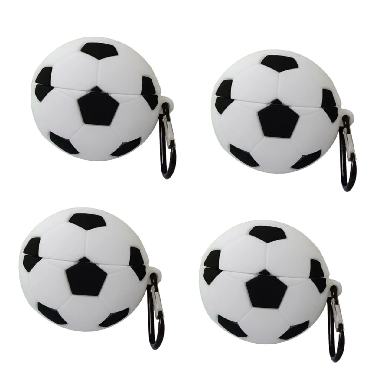 HOMSFOU 4 Fundas para Auriculares con Forma De Fútbol Únicas para Facilitar Su Transporte.