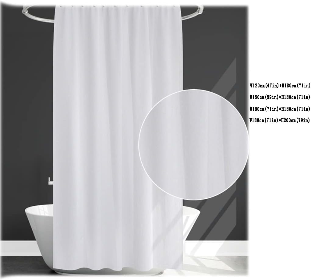 Shower Liner Shower Curtain Bathroom Shower Curtain Thickened Sanitary Partition Curtain Translucent Shower Curtain Pull Curtain EVA with Hook Shower Curtain Suitable for Bathroom ( Color : A , Si
