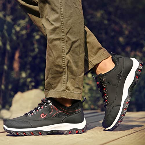 IWIHMIV Hiking Shoes for Men Comfortable Lightweight Walking Shoes Non-Slip Breathable Outdoor Waterproof Hiking Shoe2