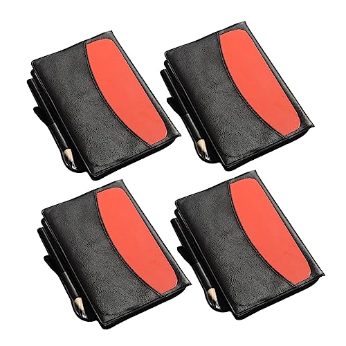 KESYOO 4 Set Red Card Yellow Card Referee Warning Wallet Referee Wallet Notebook Wallet with Pencil Referee Set Football Bamboo Note Card Ordinary Football Noting Card
