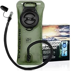 No Sale Agua Del Dispensador Del Refrigerador CybGene Bolsa de Hidratación con una Boca Ancha, Bolsa de Agua Portátil, Vejiga de Hidratación con Tubo para Beber Aislado, Antifugas, Adecuada para Senderismo, Camping, Ciclismo y Escalada(Verde-2L)