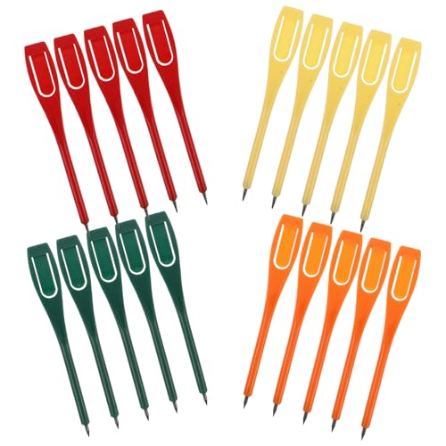 OFFSCH 20個 プラスチック製クリップ付きゴルフ計ペン ミニゴルフ用スコア記録筆 携帯便利なゴルフマーカー スコア管理とクラブ清掃に適し