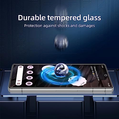 NEW'C 3 Pack Designed for Google Pixel 7a Screen Protector Tempered Glass, Bubble Free, Ultra Resistant