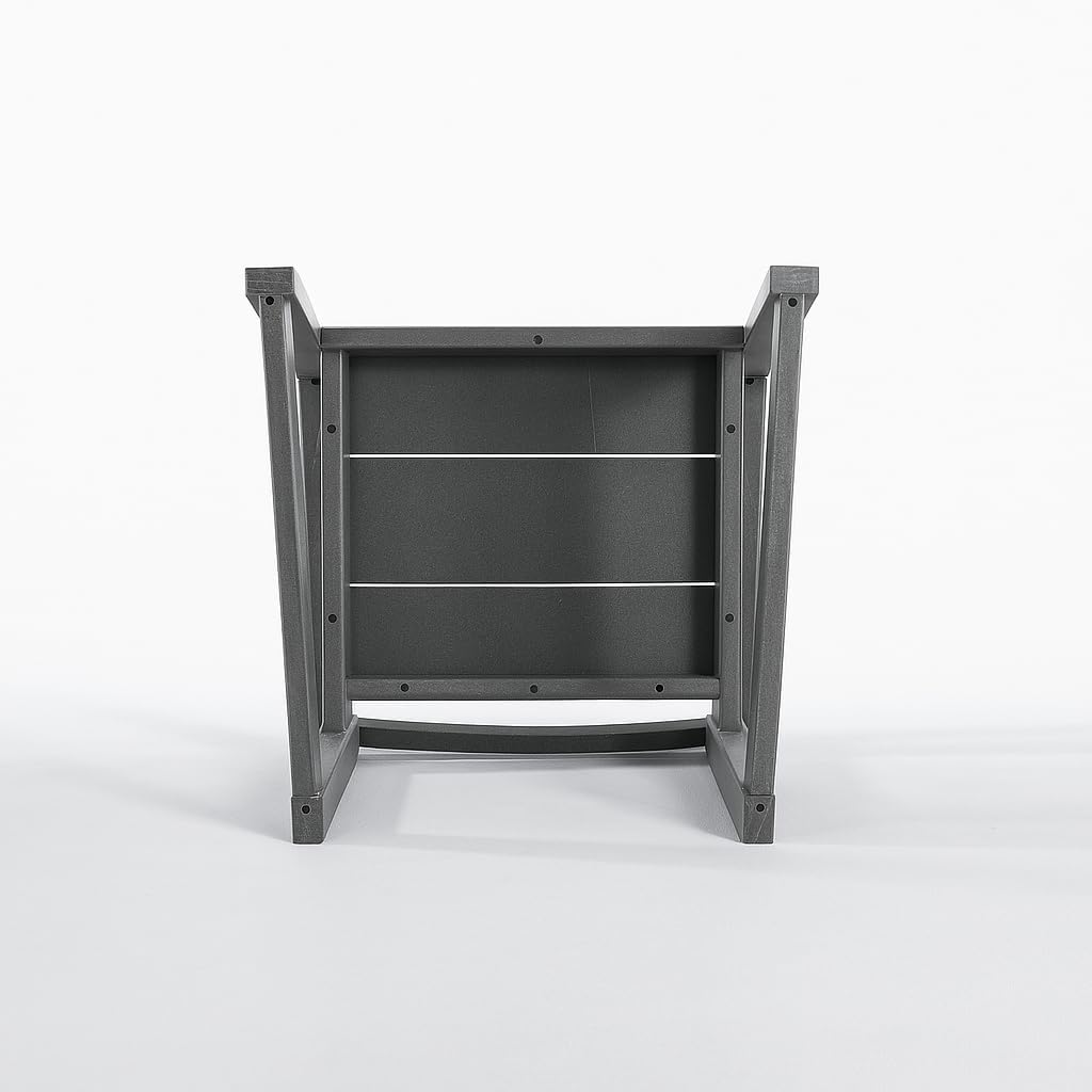 Grey HDPE Outdoor gArmchairs with backres Modernist Designt Chairs