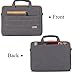 BRINCH 15-15.6 Inch Multi-Functional Suit Fabric Portable Laptop Sleeve Case Shoulder Messenger Bag Briefcase for Laptop, Tablet, Notebook - Black-Orange