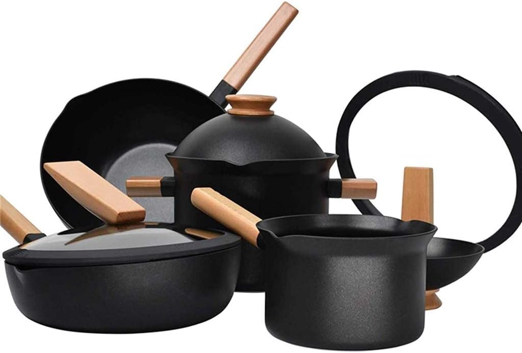 Aluminum Alloy Pot Set Non Stick Pan Cooking Technology of Thickened Composite Bottom