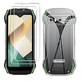 LYZXMY case for Blackview N6000(4.3") transparent mobile phone case + 2 pieces tempered glass protective film, case soft silicone TPU protective cover 9H hardness HD tempered glass film glass - Image 1