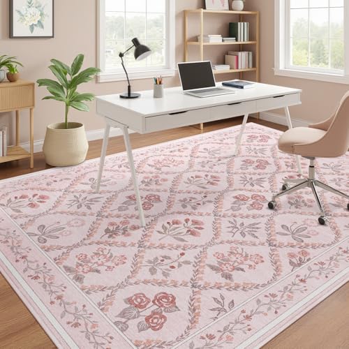 Tapete Rosa Multi 5 x 7 ft para Dormitorio Infantil miniatura 5