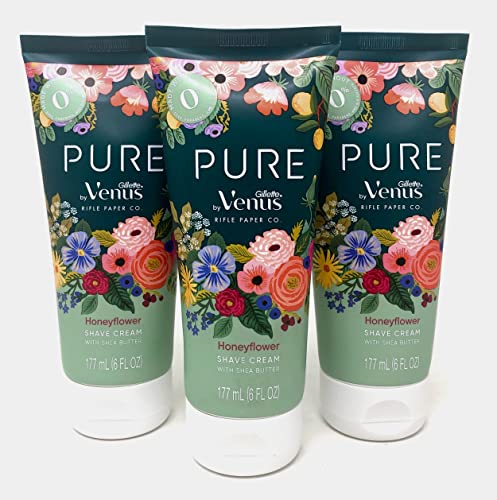 Pure by Gillette Venus Honeyflower Shave Cream with Shea Butter 6 fl oz (Pack of 3) image 3