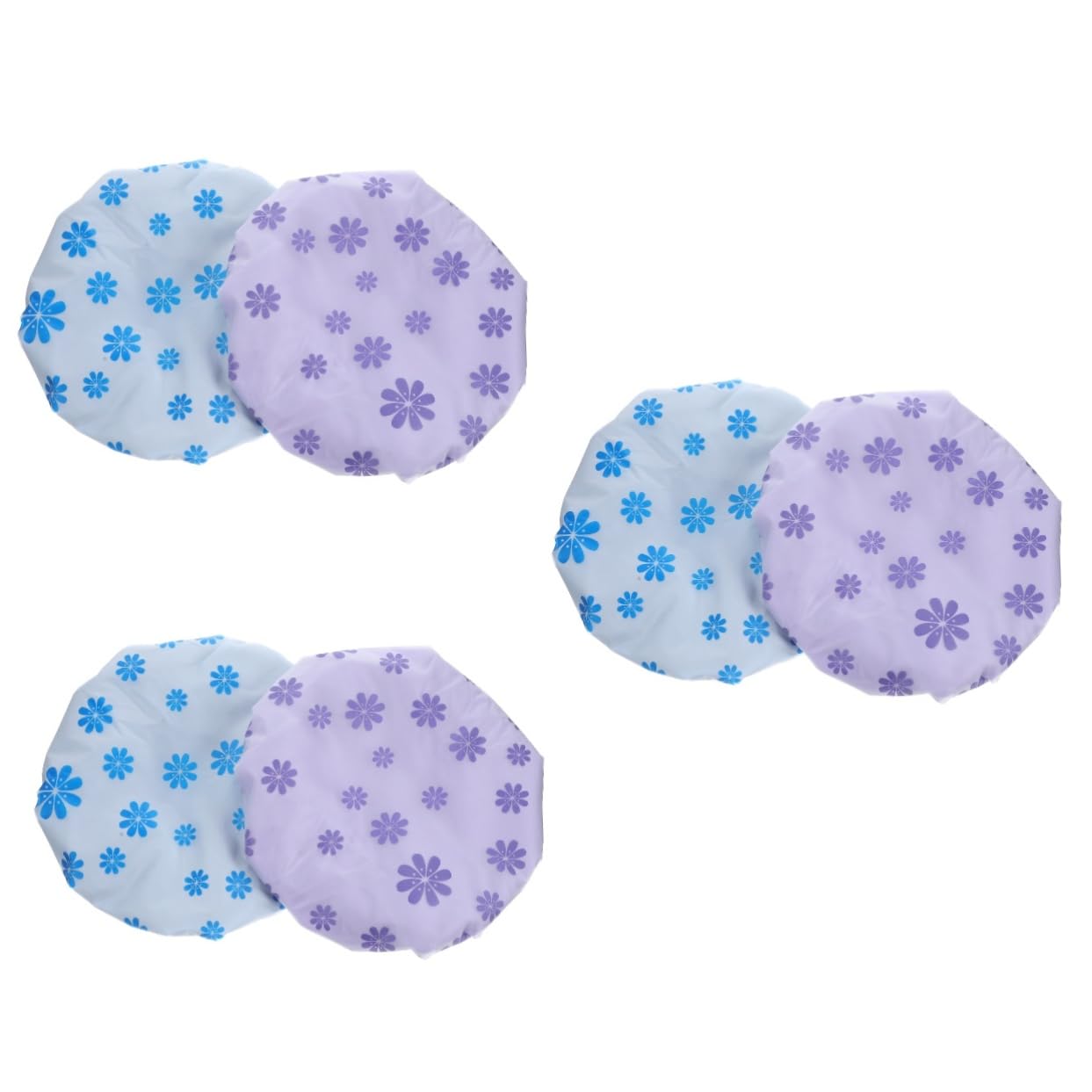 Housoutil 6piezas Gorro Ducha Satinado Para Dormir y Ducha Gorro De Baño Reutilizable Protección Cabello Rizado y Spa