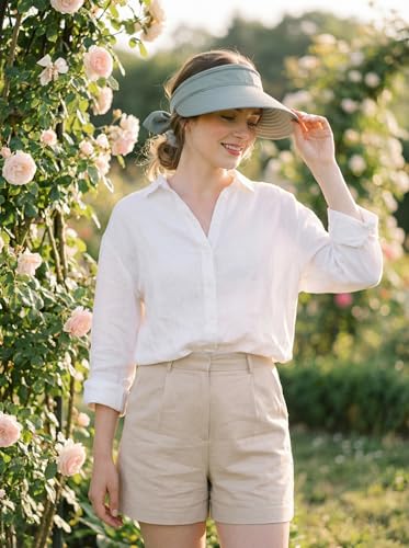 Visera solar para mujer 2 en 1 con protección UV miniatura 3