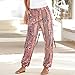 FeelFree+ Pantalones Mujer Boho Verano Cintura Alta con Estampado Pants de harén...