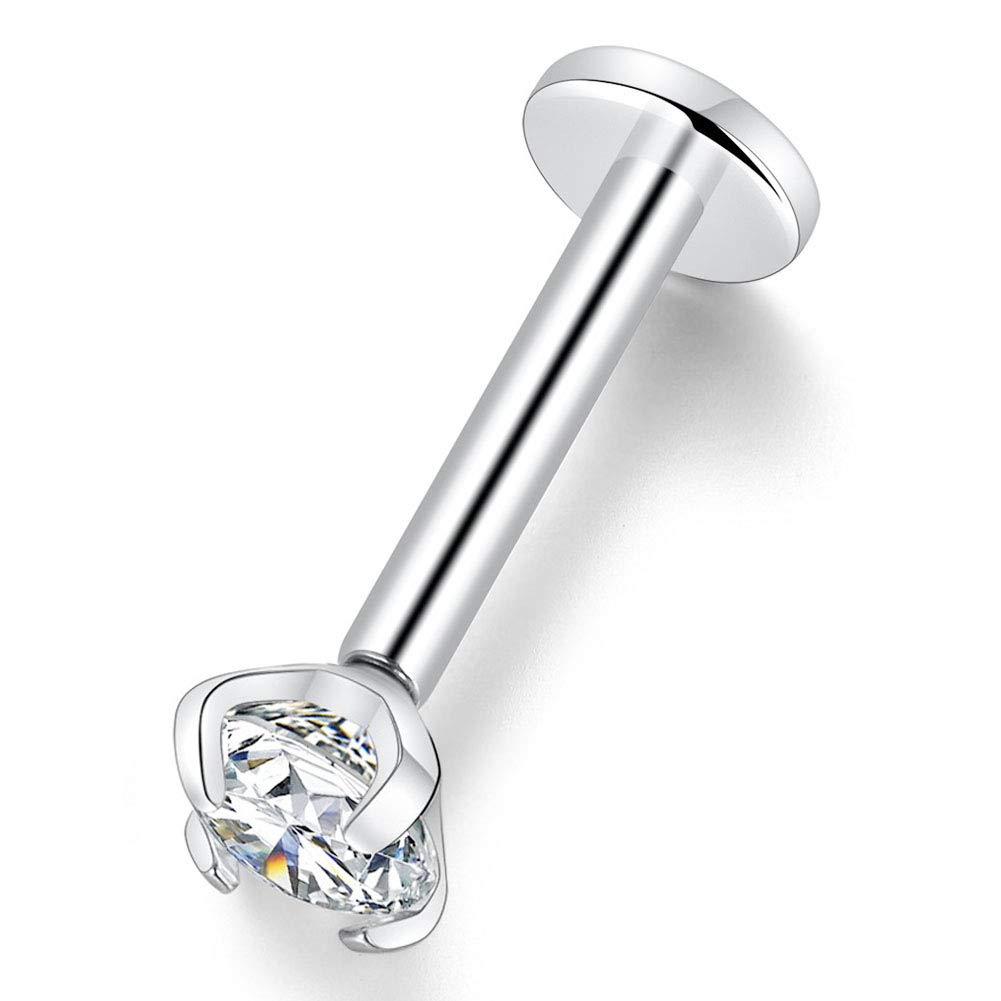 Cizme Tapón de punción Labial de Titanio 1,2 mm Perno labret punción Monroe Medusa Helix trapus tapón cartilaginoso 6 mm 8 mm 10 mm