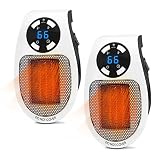 2 pcs Calefactor bajo consumo,calefactor baño,calefactor baño pared bajo consumo Calefactor para el hogar y para llevar,500W,50Hz/60Hz