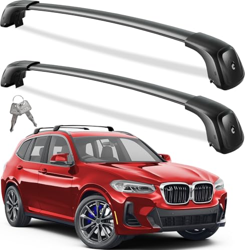 Wonderdriver 330lbs Lockable Roof Rack Cross Bars Compatible with BMW X3 G01 2018-2026 (Not for...