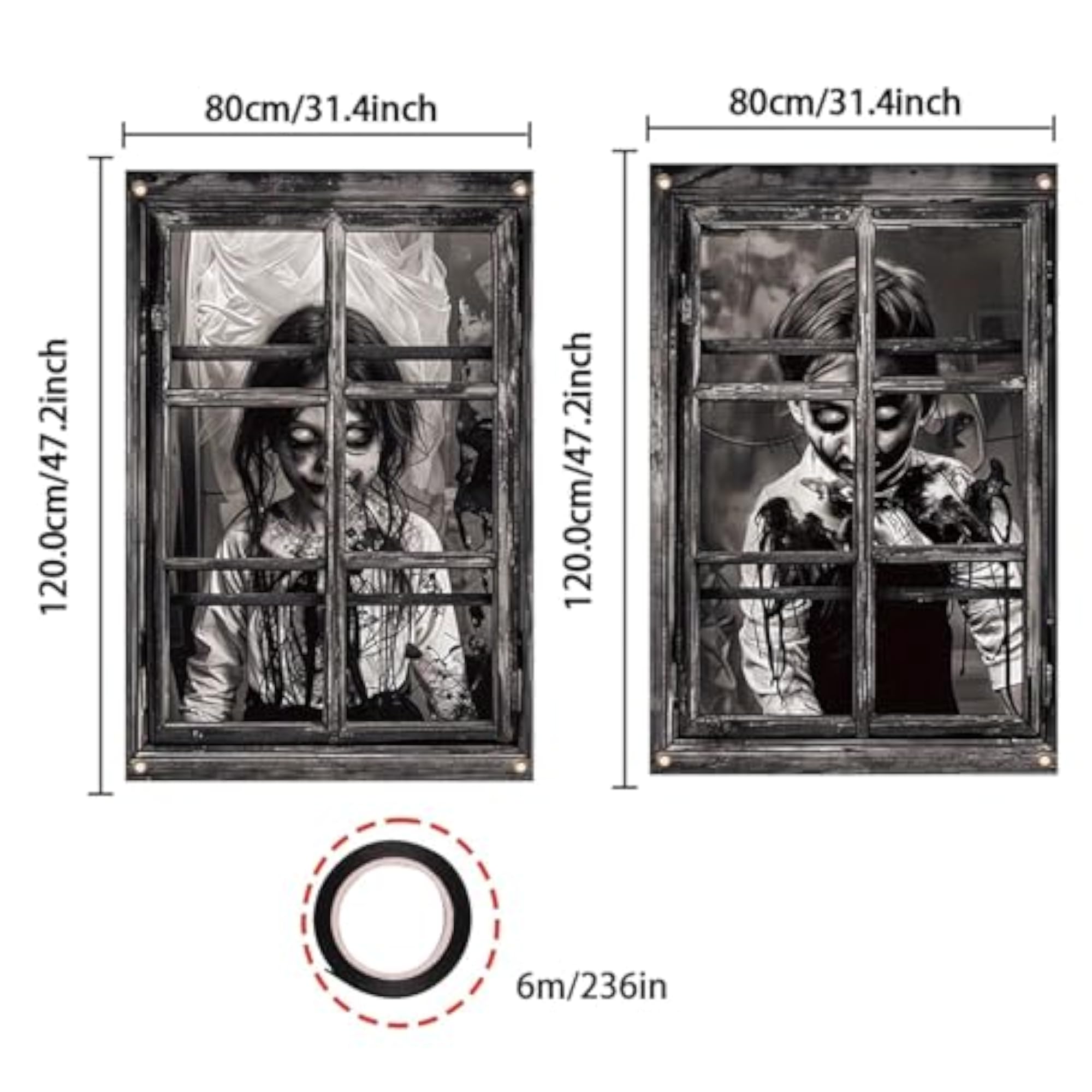 2Pcs Curtain Window Silhouette Cover for Cafe Shop