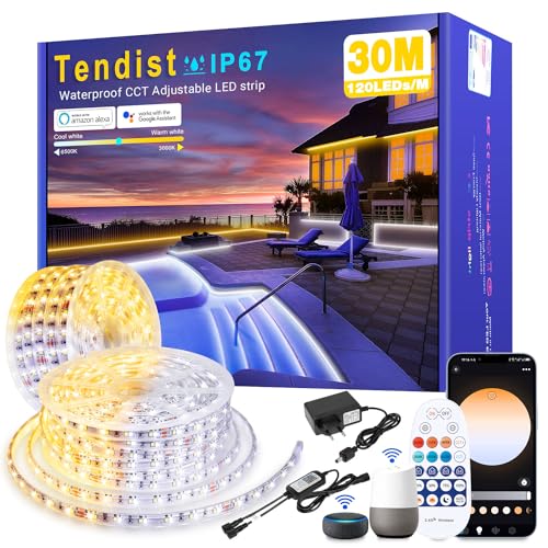 Tubo LED Per Esterni 20m Con 480 LED, Impermeabile, Timer E 8 Modalità - Luce Decorativa Bianco Freddo Per Natale E Feste