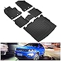 KIWI MASTER Floor Mats & Cargo Liners Set Compatible for 2017-2023 Jeep Compass Accessories Front & 2nd Row Seat Trunk All Weather Mat Slush Liner Black