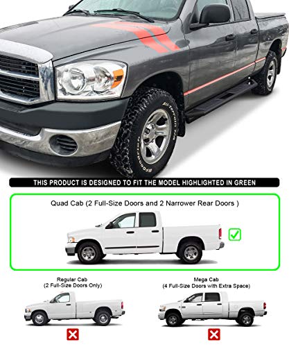 Estribos laterales acero inoxidable APS 6.5in para Dodge Ram miniatura 2