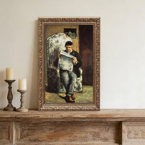 Toile Paul Cezanne père lisant son journal pour décoration salon