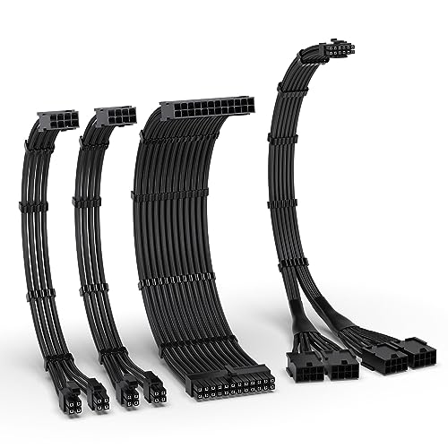 Kit de cable 12VHPWR PCIE 5.0 trenzado 16AWG de EZDIY-FAB que soporta alta potencia para GPU