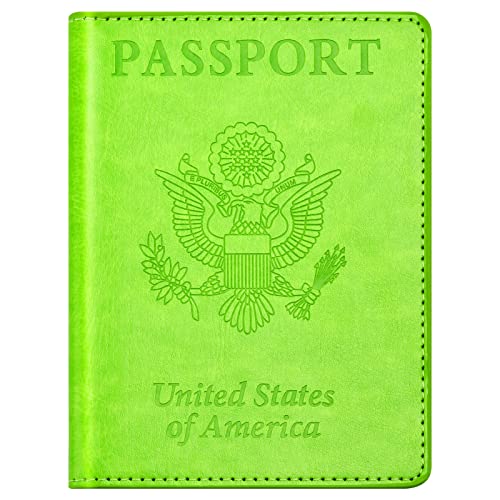 Image of BB-green Passport and Vaccine Card Holder Combo with Vaccine Card Slot, Wallet, Cover for Women and Men