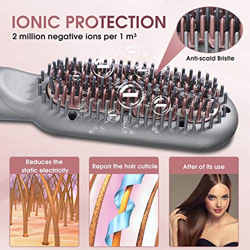 Curling Iron Set 6 in 1 - Laluztop Hair Curling Wand Set Instant Heat Up Hair Curler with LCD Temperature Control and 5 Interchangeable Ceramic Barrels(0.35’’ to 1.25’’ ) and 1 Hair Straightener Brush - Thumbnail 3