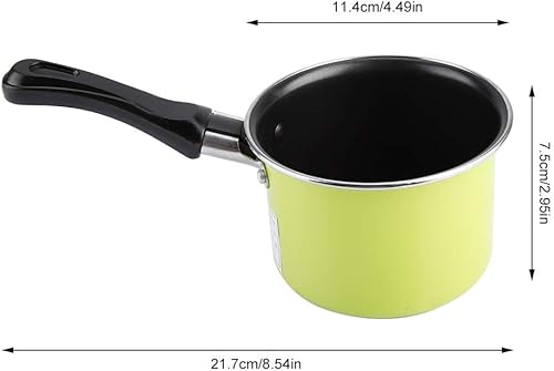 Miniatura 9 de Olla antiadherente Práctica conveniente olla de sopa Cacerola Mini Colorido Leche Olla Cacerolas (verde)