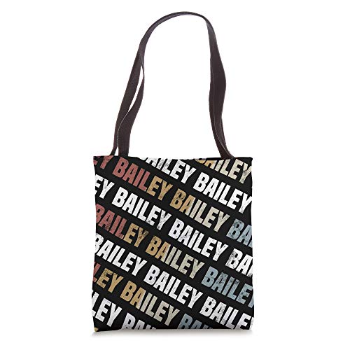 Vintage First Name Pattern Retro Forename Gift for Bailey Tote Bag
