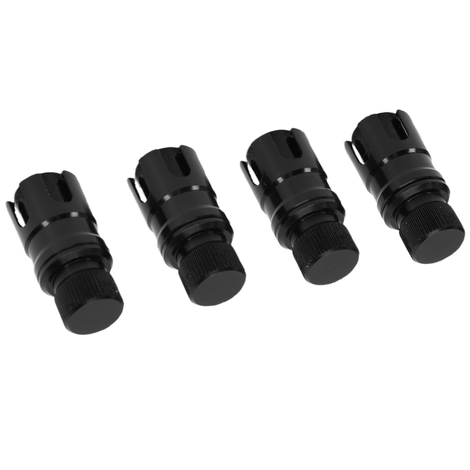 Reifen-Luftablassventile, Optimierte Traktion für Rock Mountain Roads, Schwere LKWs, ATVs, 4 Einheiten (Black)