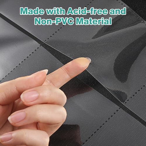 Image of Top Loader Binder 4 Pocket, Holds 160 Toploaders, 100 Toploaders INCLUDED | Toploader Binder for 3 inch x 4 inch Rigid Toploaders, Trading Card Binder for TCG, MTG, Sport Cards, PU Leather Cover, Side Loading
