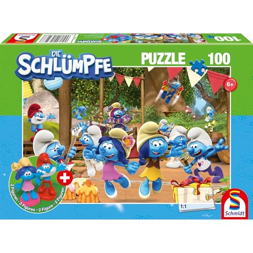 Schlümpfe Kinderpuzzle mit Figuren - 100 Teile