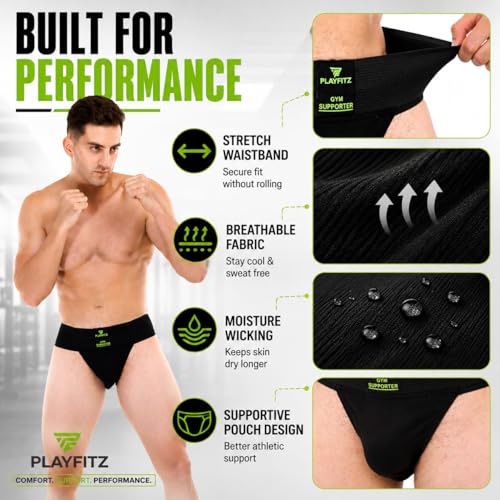 Image of Tokyo Gym Supporter for Men | Athletic Sports Underwear for Cricket, Running, Training & Workout | Breathable Cotton Performance Innerwear | Quick Dry & Moisture Wicking