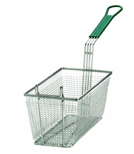Tablecraft Rectangular Fry Basket with Green Handle