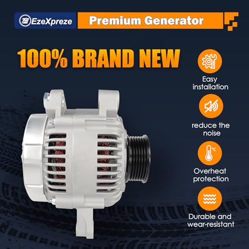 Image of Ezexpreze Alternator Replacement 13806 New for 98-03 Toyota Sienna 3.0 V6, 1998 2000 2001 2002 2003 98 99 00 01 02 03 270600A030 AND0181 40052051 27060-0A040 27060-0A040-84 27060-20090 27060-20090-84