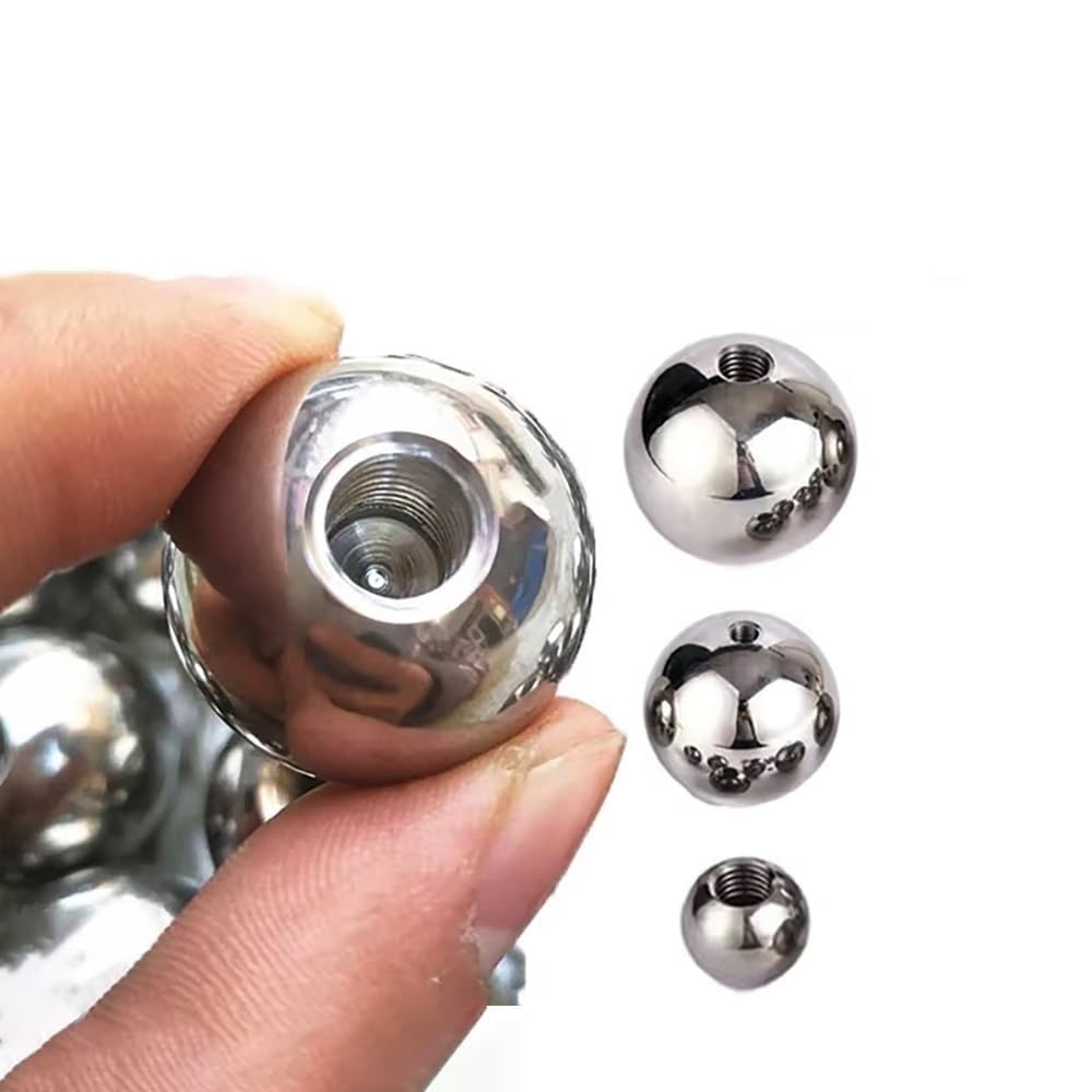Vite a ricircolo di sfere con dado singolo, perline a sfera SUS 304 filettate M5 8-60mm sfere in metallo solido con filettatura femmina a mezzo foro(35mmx1pcs)