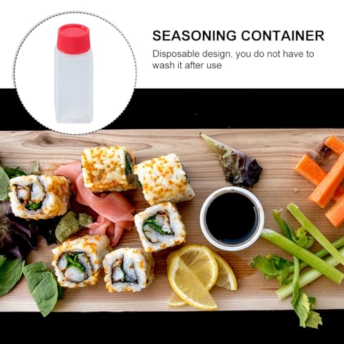 PRETYZOOM 100 pacotes descartáveis de tempero de vinagre de soja com garrafas pequenas de 5,7 g para