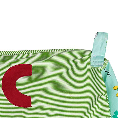 Image of Generic Dazzle Born Baby Khoya Cradle Cloth Baby Zoli With Mosquito Net (Green) - Cotton