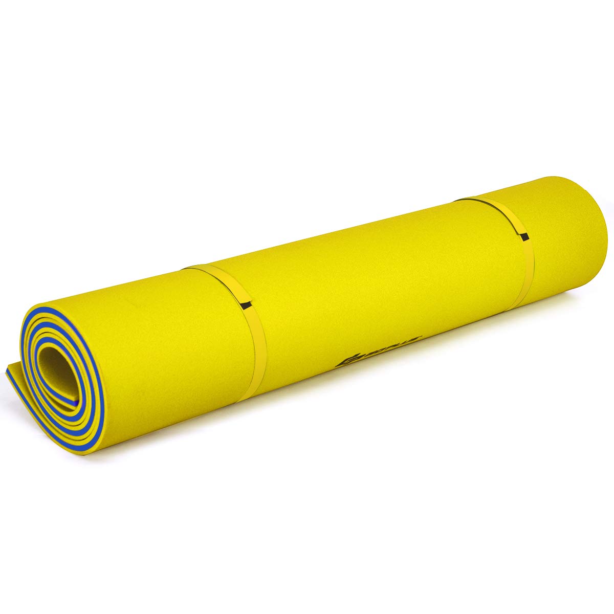 COSTWAY Tappeto Galleggiante per Piscina e Mare, 270 x 180 cm, Materassino Galleggiante in Schiuma per Rilassarsi e Divertirsi, Con Cuscino per la Testa (Giallo 270 x 180 cm)