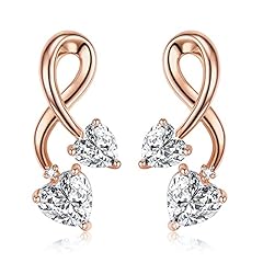 Rose Gold Plated-White Cz