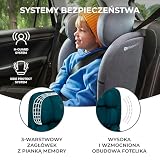 Kinderkraft ONETO3 Fotelik samochodowy z bazą, I-Size 76 do 150 cm, Systemy bezpieczeństwa, Isofix, Reclining, Wzmocniony zagłówek, Wkładka dla najmłodszych, Grupa wiekowa 1/2/3, do 36 kg, Niebieski