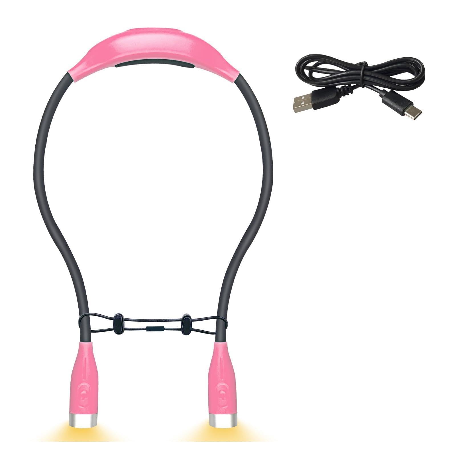APGLSXY Multipurpose Rechargeable Neck Lamp with 3 Brightness Settings Comfortable Wear Design for Reading Knitting Nighttime Rechargeable USB Neck Lamp