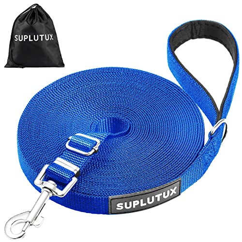 Training Lead for Dogs 3m/10ft Adjustable Long Line Dog Lead for Puppy Medium Large Dogs with Padded Handle & Storage Bag (Blue) - Image 4