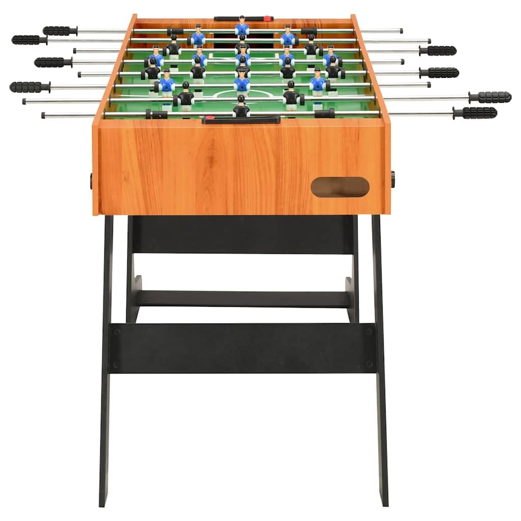 Table de baby-foot pliable x x noir, MDF et acier, barres de joueur, terrain de jeu de tournoi, jeu de loisirs d'intérieur pour famille, enfants, bureau, salon