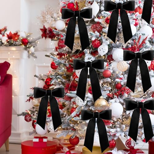 Image of Tsorode 10 Yards Black Velvet Ribbon 1 Inch for Christmas Tree,Velvet Christmas Ribbon for Gift Wrapping Crafts Bow Wreath Holiday Decorations (Black, 1 1 /2 inch-10 Yard)